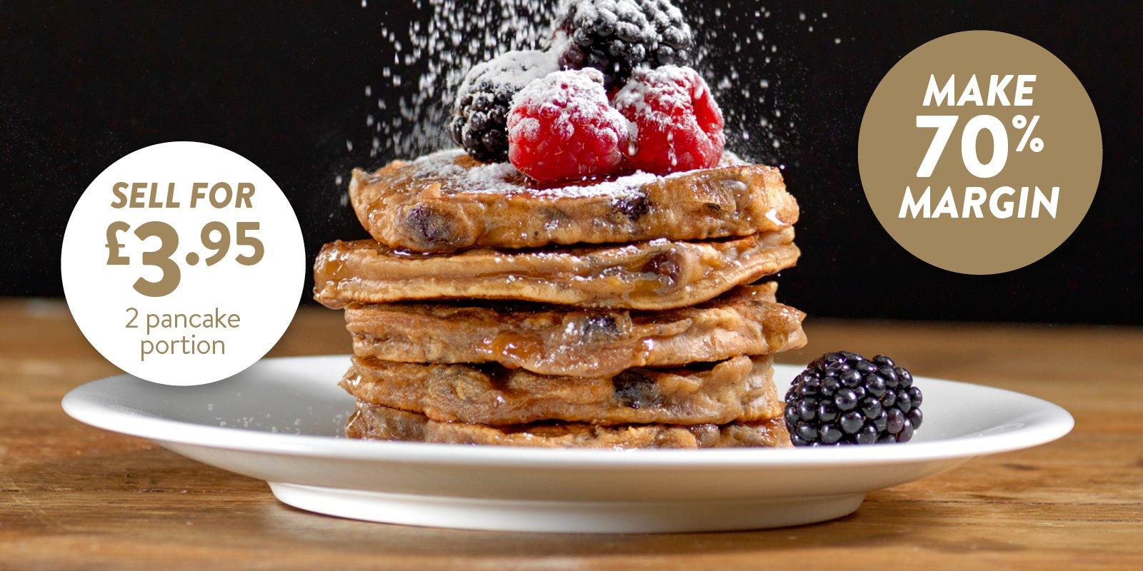 Make 70% Margin – Sell for £3.95 (2 pancake portion)